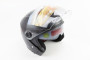 Шлем открытый + очки HF-223 XL- ЧЕРНЫЙ матовый (возможные потертости, дефекты покраски) FXW 360319