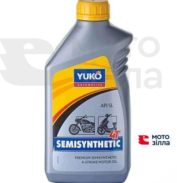 Масло моторное полусинтетическое 4T, 1л (SAE 10W-40, SEMISYNTHETIC, API SL, JASO MA) YUKO