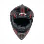 Шлем мотоциклетный кроссовый VIRTUE MD-905 size S черный с красным VIRTUE