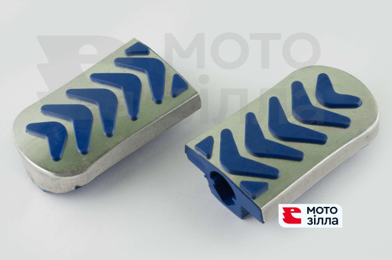 Гумки підніжок водія Delta (сині з хромованою вставкою mod: 3) XJB