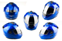Шлем трансформер   (mod:FX889) (size:XL, синий)   FGN
