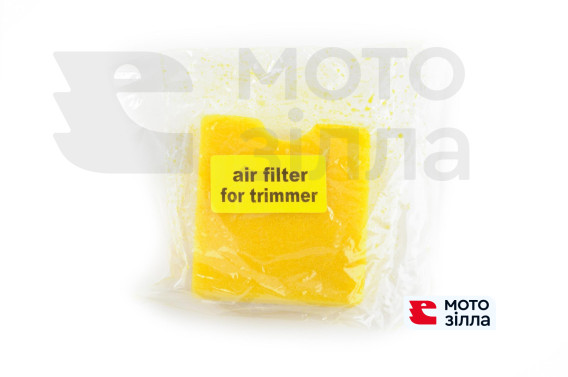 Елемент повітряного фільтра мотокоси квадратний (поролон з просоченням) (жовтий) cjl