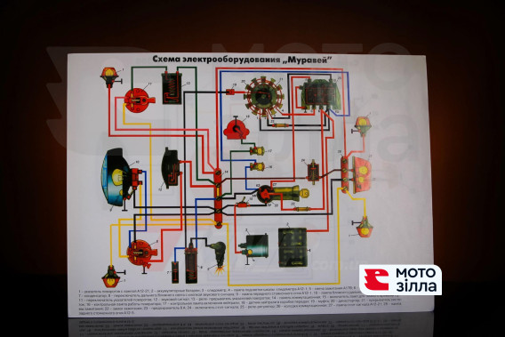 Схема электрооборудования   МУРАВЕЙ  SEA