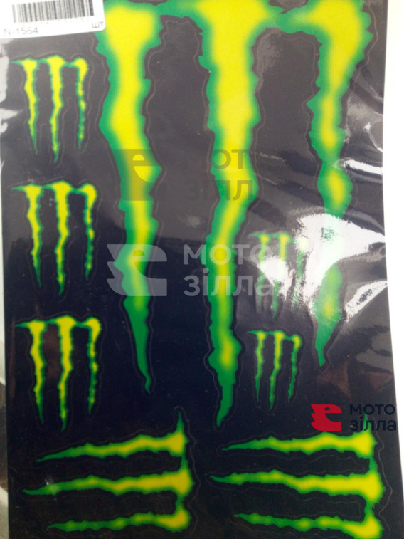 Наклейки (набор)   спонсор   MONSTER ENERGY   (27х18см)   (#7051)