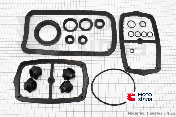 Ремонтний комплект гумових деталей МТ, 22 деталі