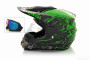 Шлем кроссовый  "MOTAX"  (#CH-202, XL, Green-black  +очки)