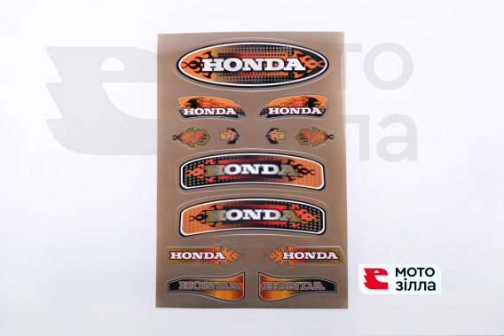 Наклейки (набір) Honda (33х22см, бронзові) SEA