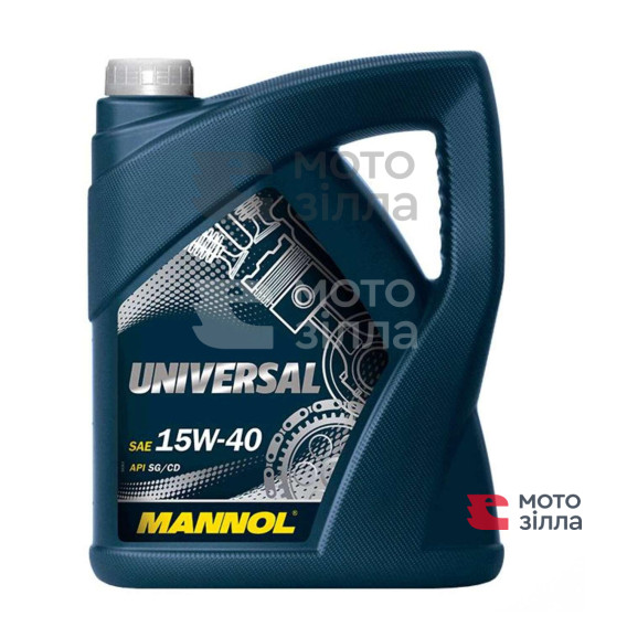 Масло моторное минеральное автомобильное, 5л (SAE 15W-40, Universal API SG/CD) MANNOL