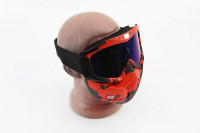 Очки + защитная маска, оранжево-черная (хамелеон стекло) MT-009
