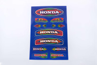 Наклейки (набор)   Honda   (33х22см, синие)   SEA