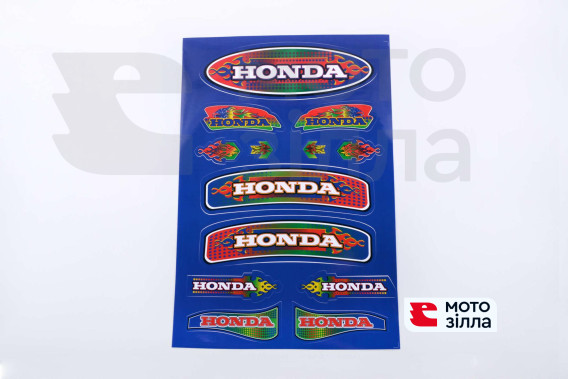 Наклейки (набір) Honda (33х22см, сині) SEA
