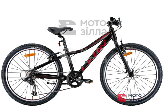Велосипед 24" Leon JUNIOR Vbr 2022 (черный с красным (м))