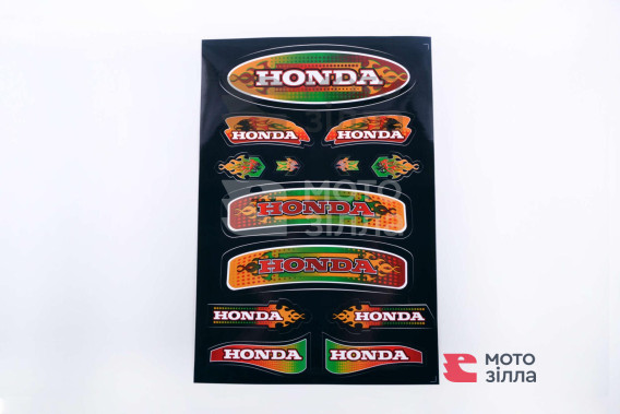 Наклейки (набір) Honda (33х22см, чорні) SEA