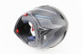 Шлем закрытый с откидным подбородком+очки SCO-158 S- ЧЕРНЫЙ матовый с серо-синим рисунком