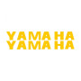 Наклейка - Yamaha буквы (2 шт) (желтые) (19х5 см) (HCT10005)
