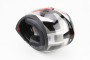 Шлем модуляр, закрытый с откидным подбородком+откидные очки HF-119 S, ЧЁРНЫЙ глянец с красно-серым рисунком Z48 FXW