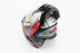 Шлем модуляр, закрытый с откидным подбородком+откидные очки HF-119 S, ЧЁРНЫЙ глянец с красно-серым рисунком Z48 FXW