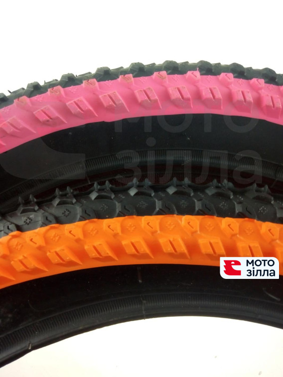 Велосипедная шина   18 * 1,95   (зерно сендвич черный/жёл/оранж/фиолет/зелён/розов)   Китай COMPAS   (#LTK)