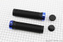 Ручки керма 130мм із затиском Lock-On, чорно-сині TPR-083