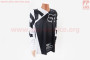 Футболка (Джерсі) для чоловіків XXL - (Polyester 100%), довгі рукави, вільний крій, біло-чорна, НЕ оригінал