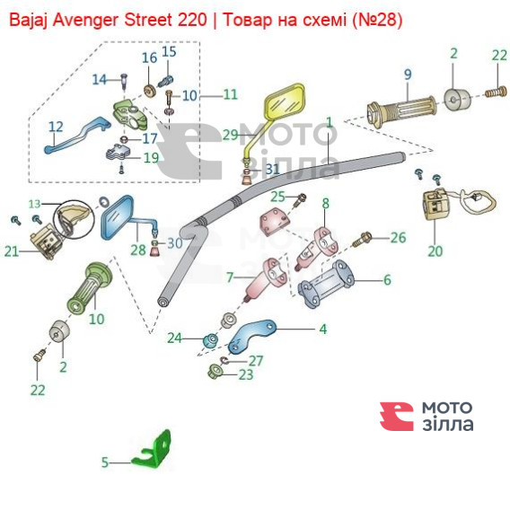 Дзеркало ліве Bajaj Avenger 220 StreetBajaj Avenger PD231604