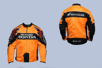 Мотокуртка   HONDA   (текстиль) (size:L, оранжево-черная)