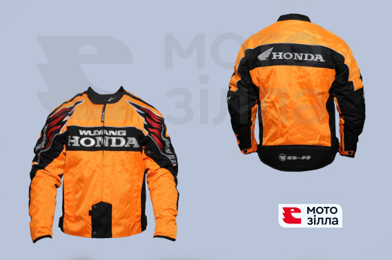 Мотокуртка   HONDA   (текстиль) (size:L, оранжево-черная)