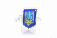 Наклейка  Герб Украины цветная (45-65mm) силикон