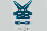 Рамка для кріплення номера і поворотников з можливістю регулювання кута нахилу (синя) XJB