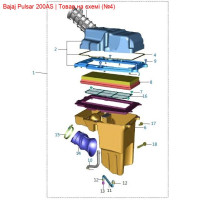 Прокладка воздушного фильтра Bajaj Pulsar JL581025