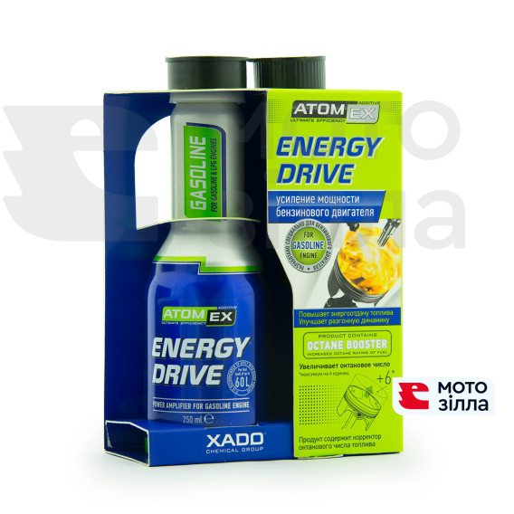 Підсилювач потужності бензинового двигуна ATOMEX (XADO) Energy Drive 250 мл