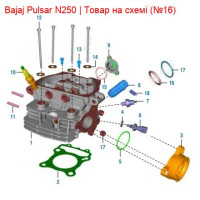 Кільце ущільнювальне гільзи свічки Bajaj Dominar, Pulsar, Qute, RS200, V15 39128321