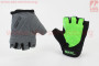 Перчатки без пальцев XS черно-салатовые, с гелевыми вставками под ладонь SBG-1457