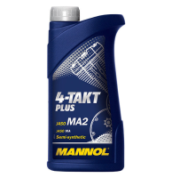 Олива моторна напівсинтетична 4T, 1л (SAE 10W-40, 4-Takt Plus API SL) MANNOL