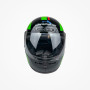 Шлем HF-101/501 (ЧЕРНО-ЗЕЛЕНЫЙ) KUROSAWA-MT (размер: S, обхват: 54-56 см)