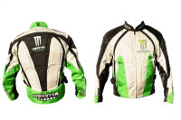 Мотокуртка   MONSTER ENERGY   (текстиль) (mod:1, size:XL, зеленая)