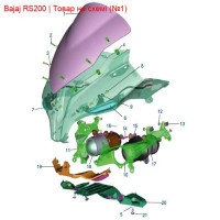 Скло обтічника фари Bajaj RS200 DT181232